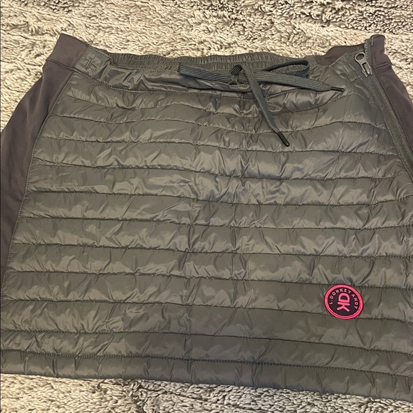 Trendy Gray Quilted Mini Skirt by [Brand] - Picture 1 of 6